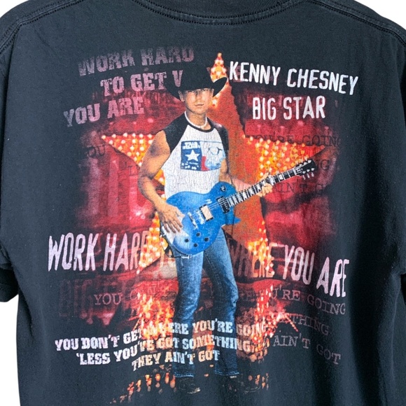 Vintage Y2K Kenny Chesney Concert Tee Sz Medium 2003 Big Star Concert T-Shirt - Picture 9 of 11